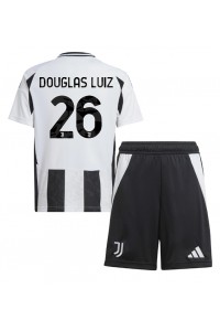 Fotbalové Dres Juventus Douglas Luiz #26 Dětské Domácí Oblečení 2024-25 Krátký Rukáv (+ trenýrky)